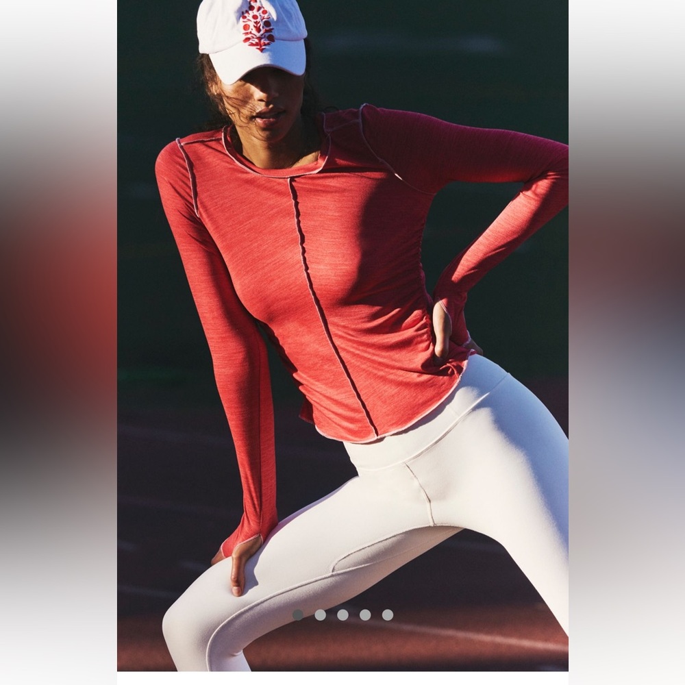 FP Movement Right On Run Long Sleeve Layer-Winterberry-S-NWT